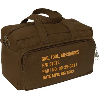 Cestovní taška Taška Mechanics Vintage Military Stencil G.I. earth brown 7,5L