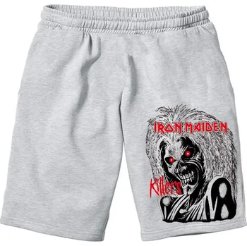 Pánské kraťasy šedivé bermudy, kraťasy Iron Maiden - Killers