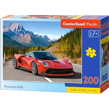 Dětské zboží Puzzle Premium 200 dílků - Červené auto v horách