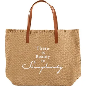 Plážová taška Slaměná taška na pláž V jednoduchosti je krása