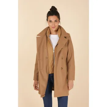 Dámský kabát Kabát střední délka Laura Jo Paris 21032 barva: hnědá-camel, velikost: XL
