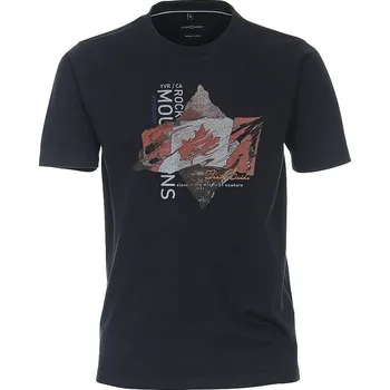 Pánské tričko Pánské tričko Casa Moda 4XL - 6XL krátký rukáv tmavě modré s potiskem Casa Moda - 6XL