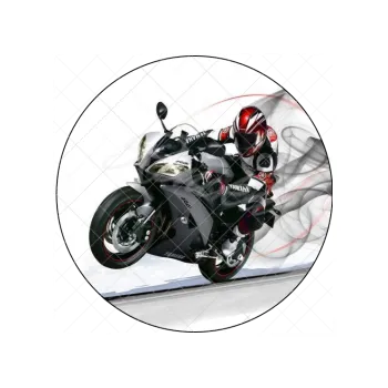 Jedlá dekorace na dort MOTORKÁŘ, VARIANTA Jedlý papír 1509