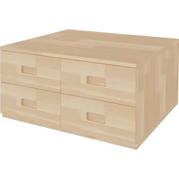 Ložnice Domestav - DOMINO Skříň 4 zásuvky hloubka 576 buk cink, olejovaný