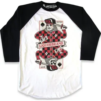 Pánské tričko Tričko Pánské Liquor Brand Raglan Victory Or Death - velikost XL