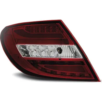 Zadní světlomet TUNING-TEC Zadní světla Mercedes Benz W204 C-Klasse 07-10 - krystal/červené LED BAR