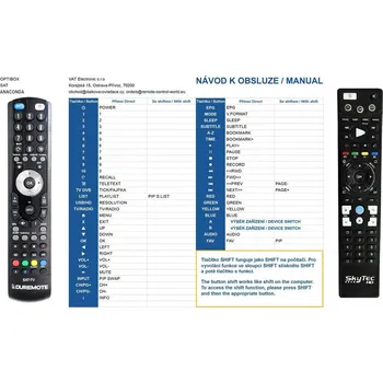 Dálkový ovladač General OPTIBOX ANACONDA - dálkový ovladač