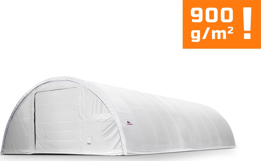 Plachtová hala šířka: 9,15 m, délka: 20m, výška: 4,5m, PVC 900g/m2, BÍLÁ, vratový naviják Expedice do 24 hodin