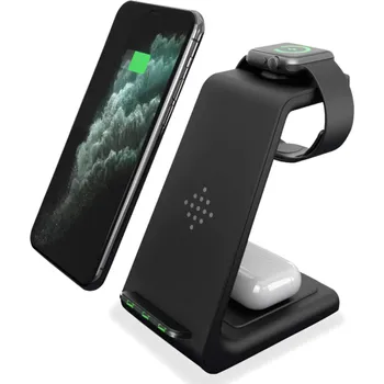 Bezdrátová nabíječka a dokovací stanice 3v1 pro Apple černá