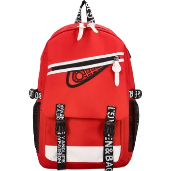 turistický batoh Stylový univerzální látkový batoh Bulo, červená