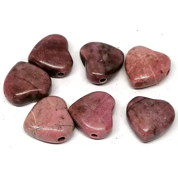 Přívěsek Rodonitové srdíčko – vrtaný přívěsek 2×1,8 cm pro lásku a klid