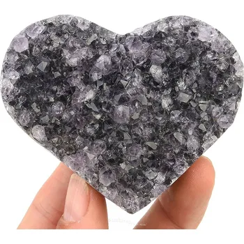 Přírodní kámen Přírodní ametyst srdce 154g (Uruguay)