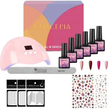 Coscelia Startovací sada na gelové nehty LED 36 W 13 ks Coscelia Startovací sada na gelové nehty LED 36 W 13 ks
