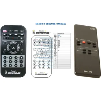 Dálkový ovladač General PHILIPS EM2100 - náhradní dálkový ovladač