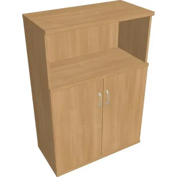 Kancelářský vozík HOBIS skříň policová dvéřová - S 3 80 02, dub + doprava zdarma