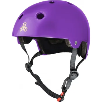 Helma na in-line Triple Eight - Dual Certified Helmet EPS Liner Purple glossy - helma Velikost: L/XL