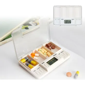Dávkovač léků Dávkovač prášků s budíkem