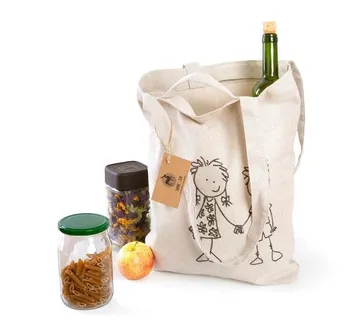 Nákupní taška Srneczek Pevná látková nákupní taška s dlouhým i krátkým uchem
