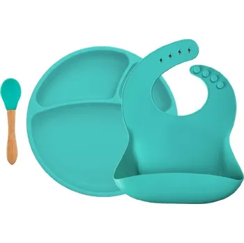 MINIKOIOI Set na stolování BLW II Aqua green