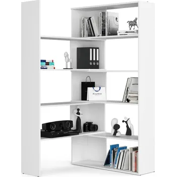 Knihovna Avord Twist bílá