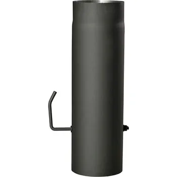 Kouřovod Roura kouřová s klapkou černá silnostěnná - 120mm/100cm