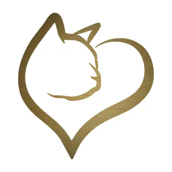 Samolepící dekorace SAMOLEPKA Kočka 027 pravá v srdíčku (64 - škrábaný kov zlatý) NA AUTO, NÁLEPKA, FÓLIE, POLEP, TUNING, VLASTNÍ TEXT, TISK, AUTOSAMOLEPKY.cz, POLEPY, OBRÁZEK, LOGO, SAMOLEPKY