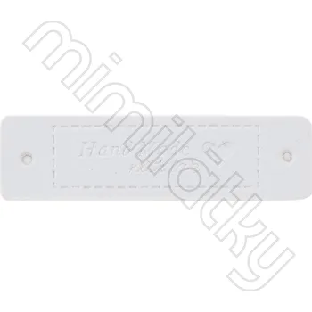 Nášivka handmade srdíčko koženka bílá