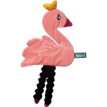 Mom´s care Roztomilý mazlík/šustík LABUŤ - velvet růžová