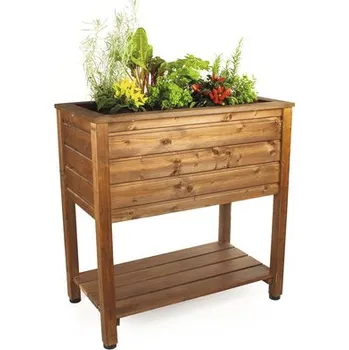 Vyvýšený záhon Vyvýšený záhon Tyrell 83 x 46 x 83 cm dřevěný kaštan
