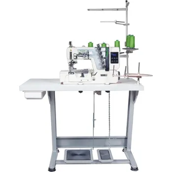 Průmyslový šicí stroj 3-jehlový coverlock - interlock Zoje C5000-G-356-02 SET