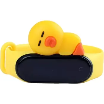 Příslušenství k chytrým hodinkám Mi Band 5/6 dětský silikonový 3D náramek zvířátka Barva: Žlutá