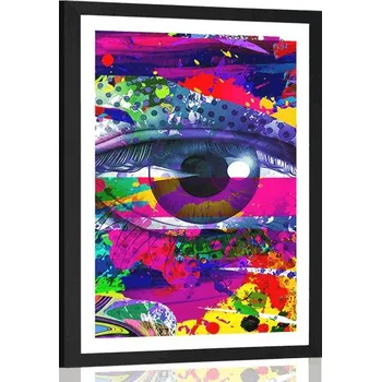 Plakát Dovido Plakát s paspartou lidské oko v pop-art stylu