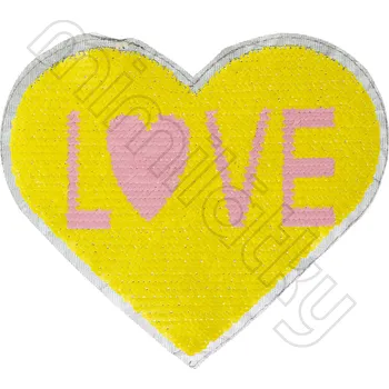 Nášivka Nášivka srdce Love žluté
