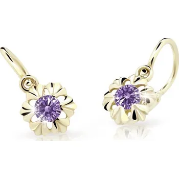 Náušnice Cutie Jewellery Dětské náušnice C2213Z-Fialová