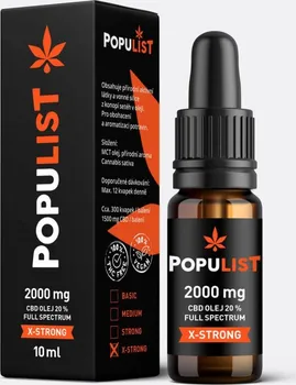 CBD Populist CBD olej Full Spectrum 20 % 2000 mg 10 ml
