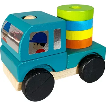 Dřevěná hračka Dřevěné auto kamion 13 cm