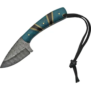 lovecký nůž Damascus Hunter Black and Turq