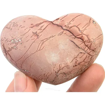 Přírodní kámen Hladké srdce z jaspisu 94g (Maroko)