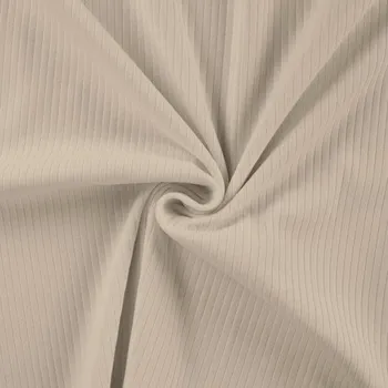 Úplet žebrovaný široký, písková 520 (E) (Široký žebrovaný úplet z Holandska)