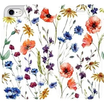 Pouzdro na mobilní telefon Mobiwear Flip pouzdro na mobil Apple iPhone 7 - MP04S Luční kvítí