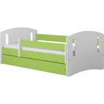 Dětská postel Classic II zelená, varianta 80x160, se šuplíky, bez matrace