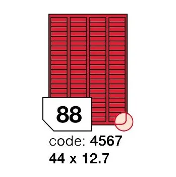 Kancelářské potřeby Samolepící etikety Rayfilm Office 44x12,7 mm 100 archů, matně červená, R0122.4567