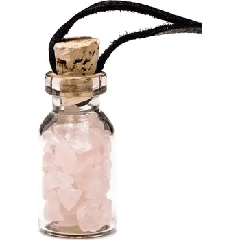 Přívěsek Milujeme Kameny Růženín - kamínky v lahvičce - přívěsek 225532