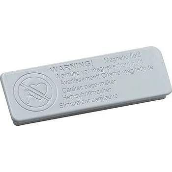 SOLLAU Magnetická jmenovka obdélníková 40x14x5 mm, ocelový samolepící protikus + magnet