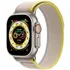 Chytré hodinky Apple Watch Ultra 49 mm, titan s žlutým/béžovým trailovým řemínkem M/L