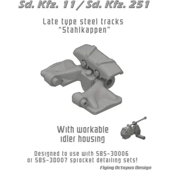 Plastikový model S.B.S model 1/35 SdKfz.11/SdKfz.251 late st.tracks Stahlkappen