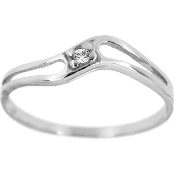 Prsten Zlatnictví U Kostela Dámský zlatý prsten s bílým zirkonem F11b 54 3129-20647360