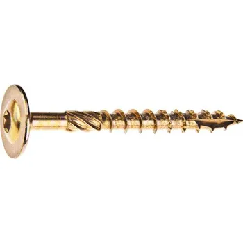 Vrut Konstrukční vrut 8,0x160 TX, čočková hlava s límcem, zinek žlutý, 50ks