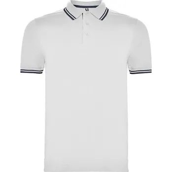 Pánská móda ROLY Polokošile Montreal, krátký rukáv, pánská E6629-0115-M M Bílá/navy