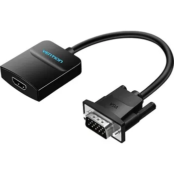 Datové redukce Vention VGA to HDMI Converter with Female Micro USB and Audio Port 0.15m Black